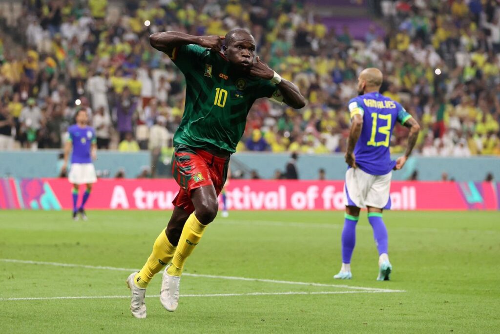 Cameroon scored against Brazil