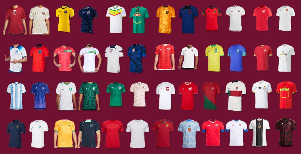 Every nation world cup kits 2022