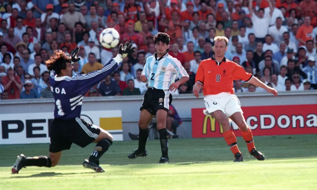 Dennis Bergkamp scored worldie as Netherlands beat Argentina in World Cup 1998