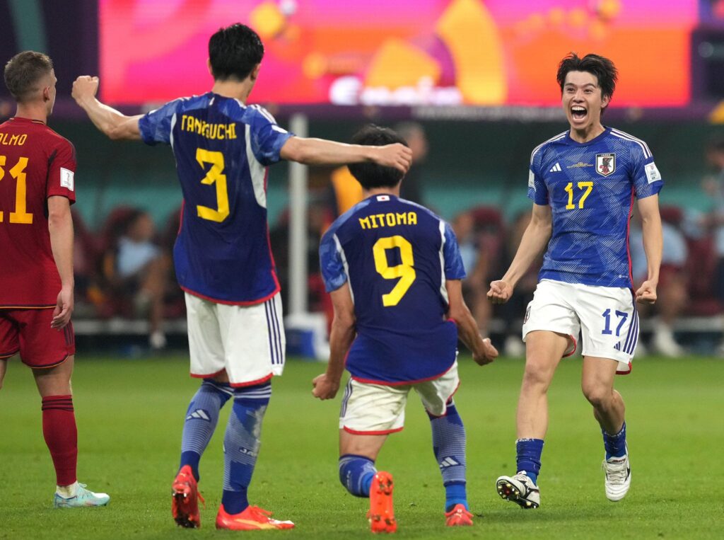 Japan celebrated the goal