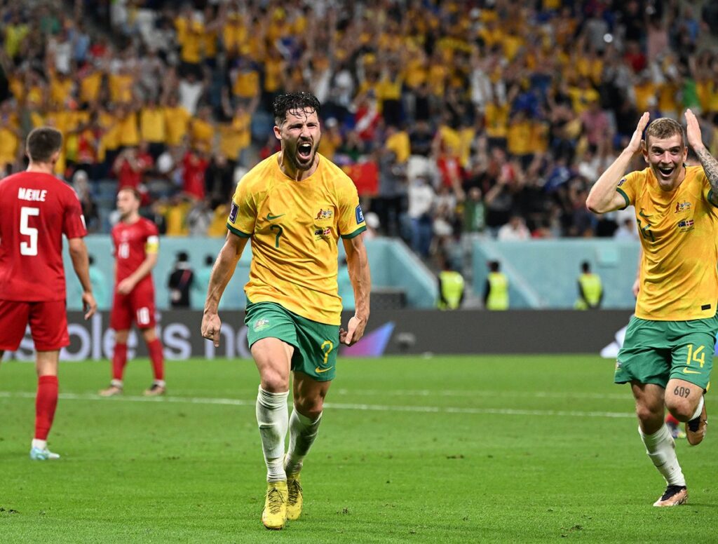 Mathew Leckie scored a winning goal against Denmark