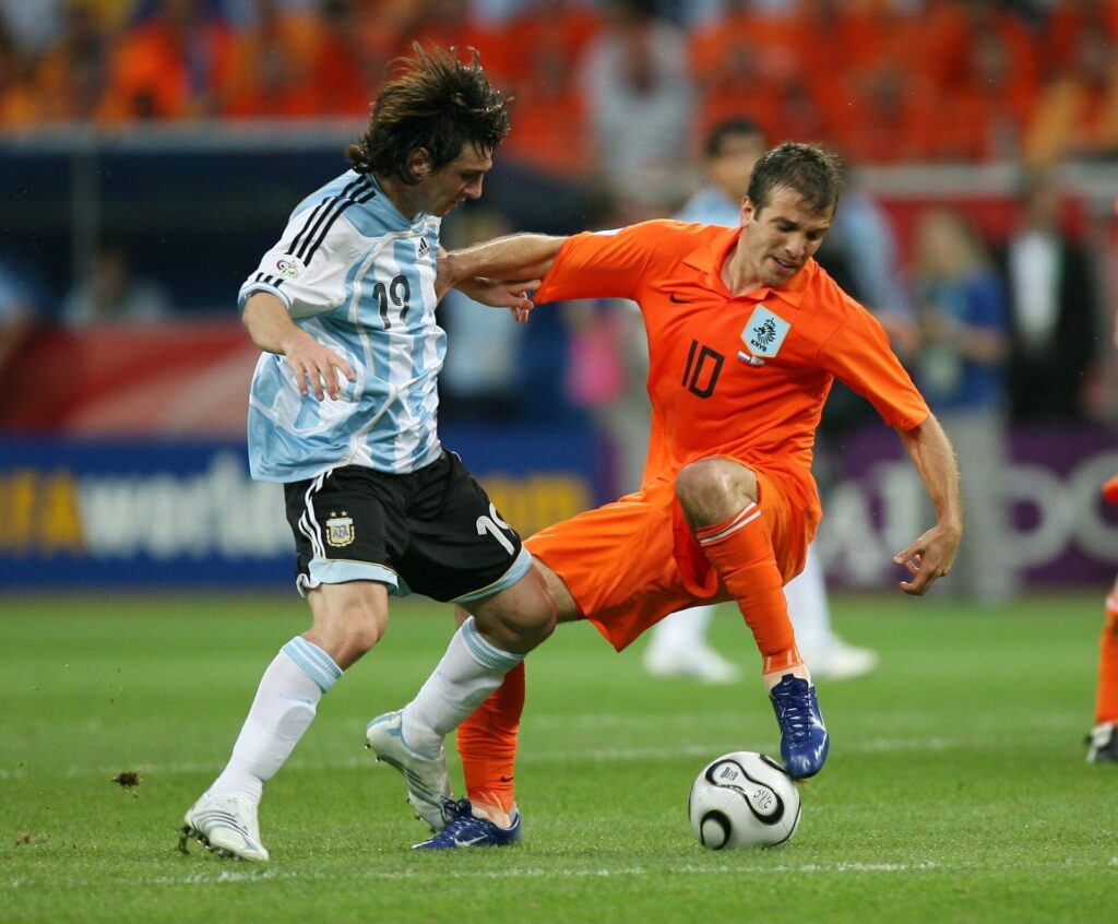 Messi against Netherlands in 2006 World Cup