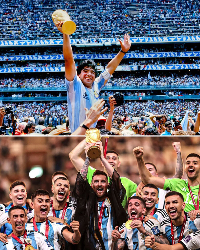 Messi finally won the World Cup like Maradona