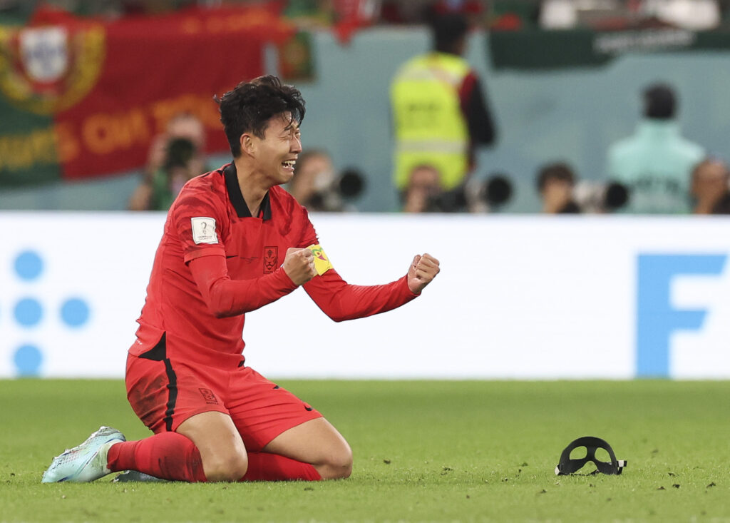 Son Heung-min in tears